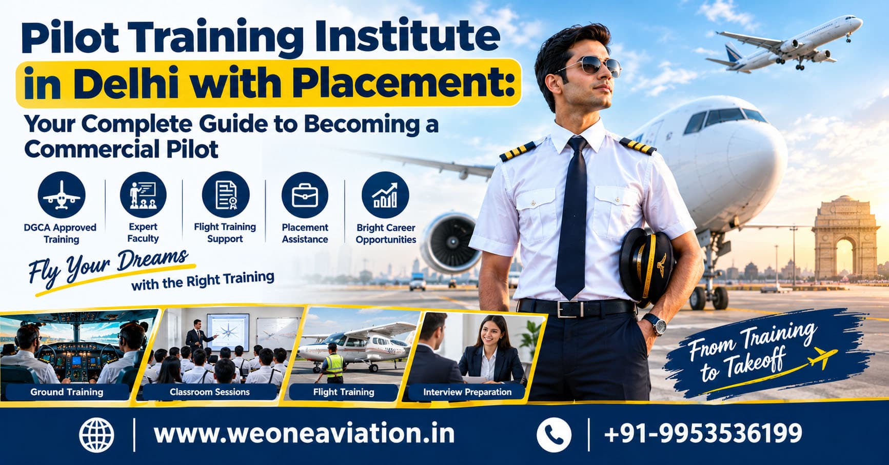 pilot training institute in delhi with placement