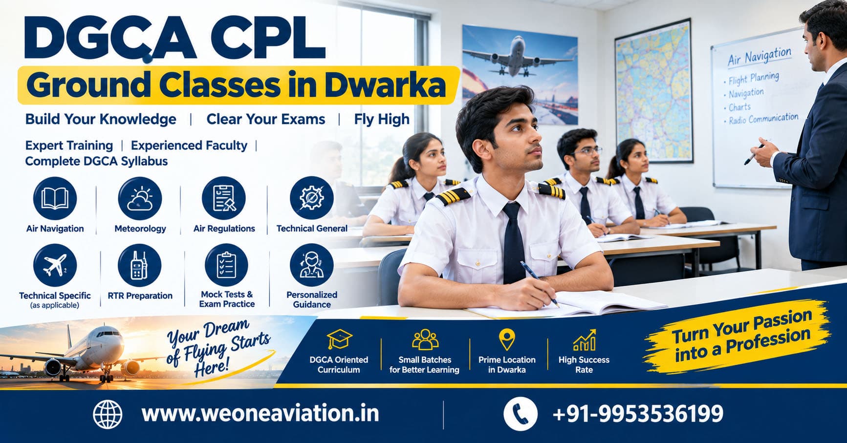 DGCA CPL ground classes in dwarka