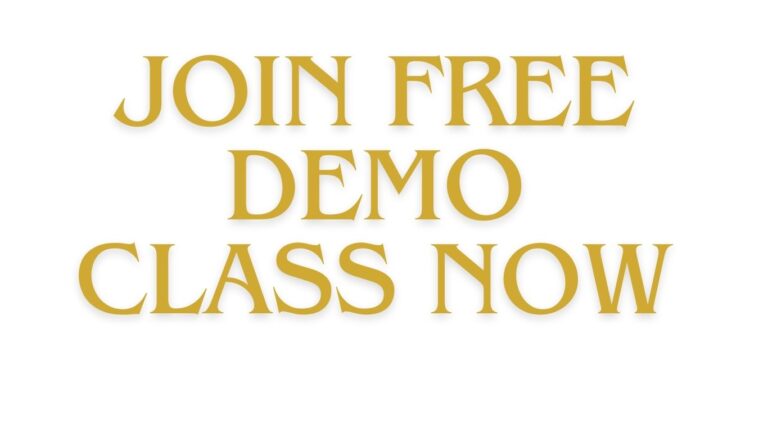 Join Free demo class