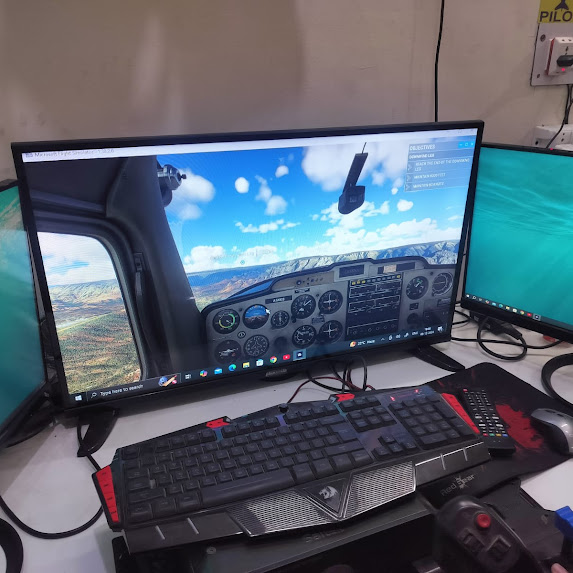 Flight Similutor Practice in pilot training Course